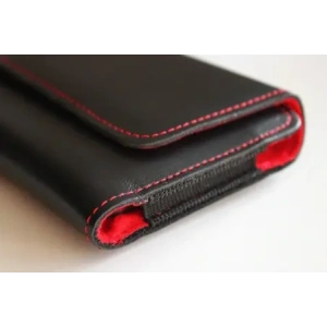 Hurtownia GSM - LURESKO ELLA XXL Leder-Schutzhülle für das Telefon - 170x85x12 / für Handtasche Rucksack (schwarz mit rotem Faden) - LUR131 - {ean13} - Hurt