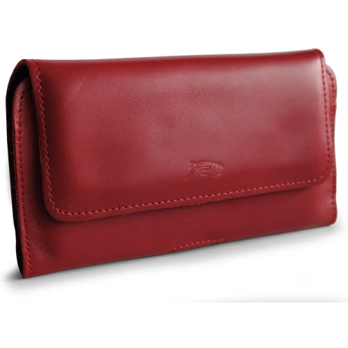 Skórzane etui ochronne LURESKO ELLA XXL na telefon - 170x85x12 / do torebki plecaka (różowy pinky)