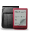 LURESKO CLAYER S leather case for ebook 162x113x9mm (magnet) (black smooth with black thread)
