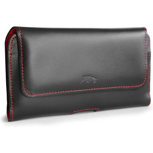 Skórzane etui ochronne LURESKO ELLA XXL na telefon - 170x85x12 / do torebki plecaka (różowy pinky)