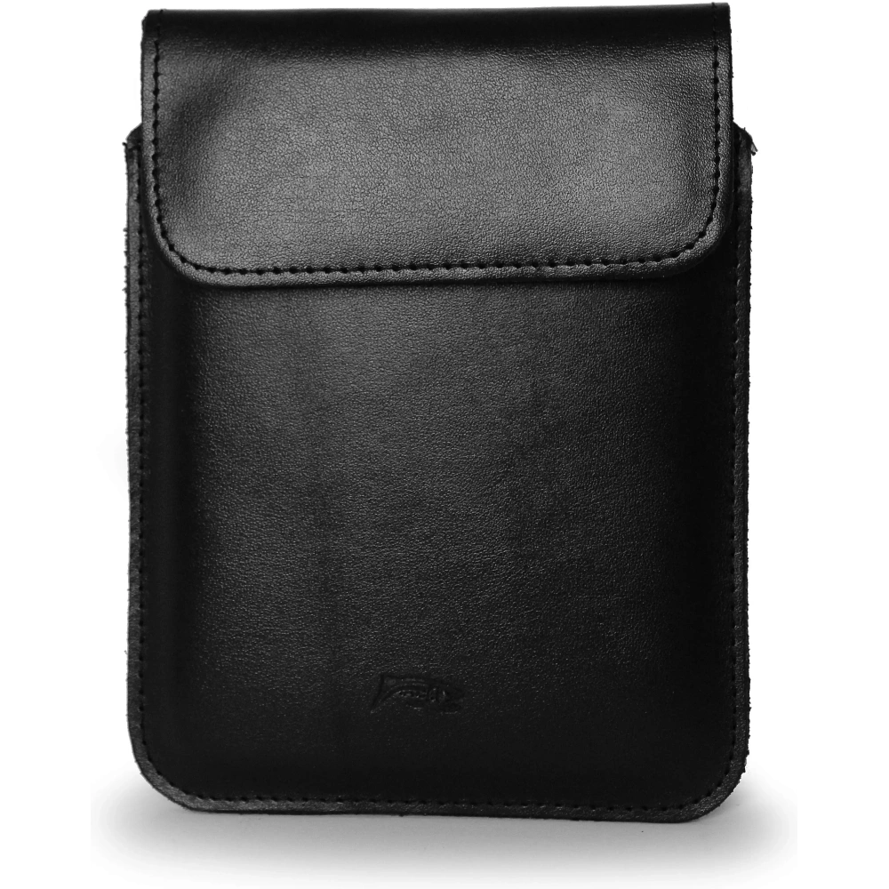 Wholesale LURESKO CLAYER S leather case for ebook 162x113x9mm (magnet) (black smooth with black thread) - LUR133 - {ean13} - Hurt