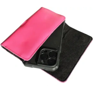Wholesale LURESKO ELLA XXL leather protective case for phone - 170x85x12 / for handbag backpack (pink) - LUR132 - {ean13} - Hurt