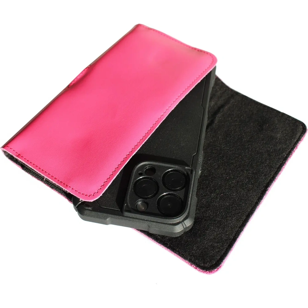 Wholesale LURESKO ELLA XXL leather protective case for phone - 170x85x12 / for handbag backpack (pink) - LUR132 - {ean13} - Hurt
