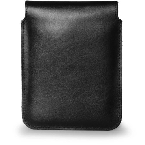 Skórzane etui LURESKO CLAYER S na ebook 162x113x9mm (magnes)(czarny gładki czarna nić)