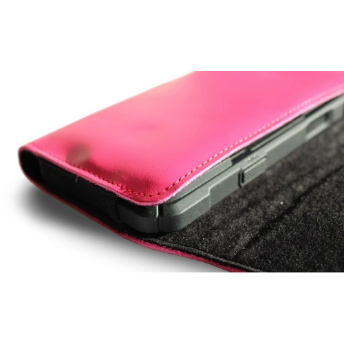 Skórzane etui ochronne LURESKO ELLA XXL na telefon - 170x85x12 / do torebki plecaka (różowy pinky)