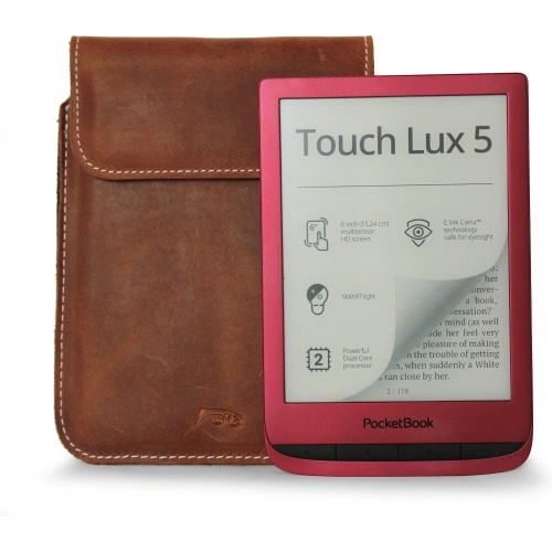 Skórzane etui LURESKO CLAYER S na ebook 162x113x9mm (brązowy vintage)