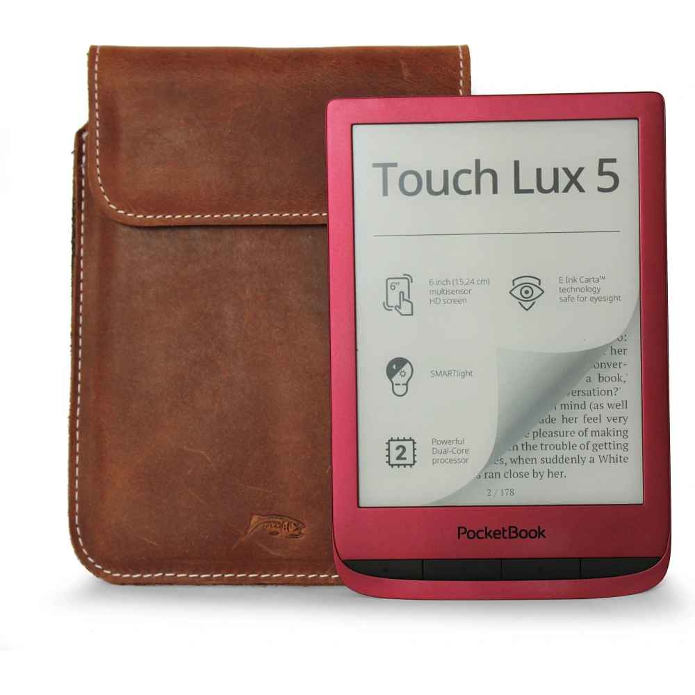 Wholesale LURESKO CLAYER S leather case for ebook 162x113x9mm (vintage brown) - LUR134 - {ean13} - Hurt