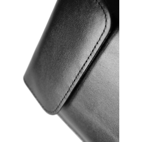 Skórzane etui LURESKO CLAYER S na ebook 162x113x9mm (magnes)(czarny gładki czarna nić)