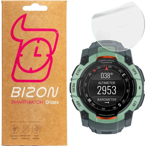 Folia hydrożelowa na ekran Bizon Glass Watch Hydrogel do Garmin Instinct 3 45 mm [2 PACK]
