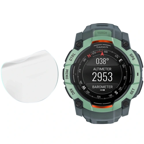 Folia hydrożelowa na ekran Bizon Glass Watch Hydrogel do Garmin Instinct 3 45 mm [2 PACK]
