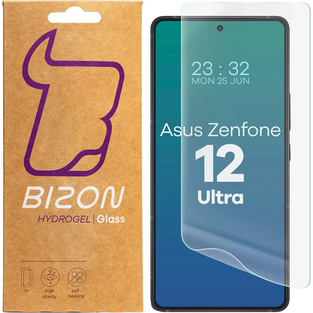 Hurtownia GSM - Bizon Glass Hydrogel Front Asus Zenfone 12 Ultra [2 PACK] - BIZ8740 - {ean13} - Hurt