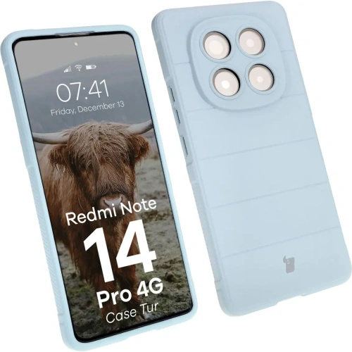 Pancerne etui Bizon Case Tur do Xiaomi Redmi Note 14 Pro 4G jasnoniebieskie