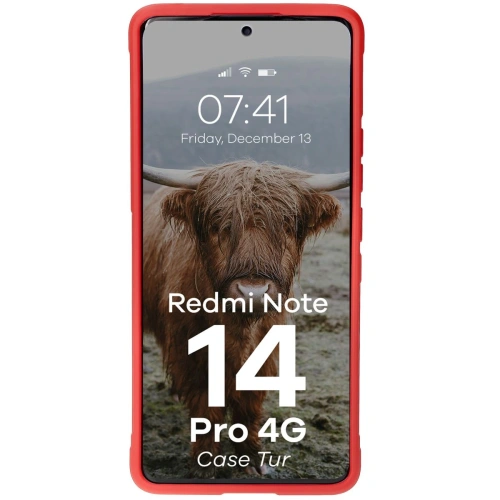 Pancerne etui Bizon Case Tur do Xiaomi Redmi Note 14 Pro 4G czerwone