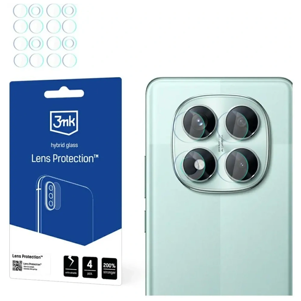 Hurtownia GSM - Szkło hybrydowe na obiektyw aparatu 3MK Lens Protection do Xiaomi Redmi Note 14 Pro 5G [4 PACK] - 3MK15930 - {ean13} - Hurt