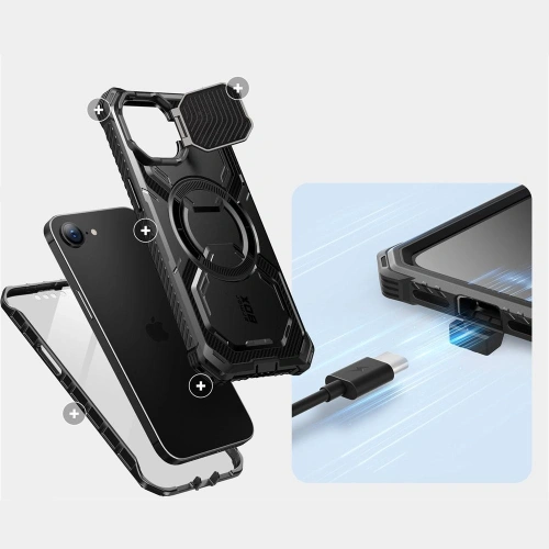 Etui Supcase IBLSN ArmorBox Mag MagSafe Apple iPhone 16e Black