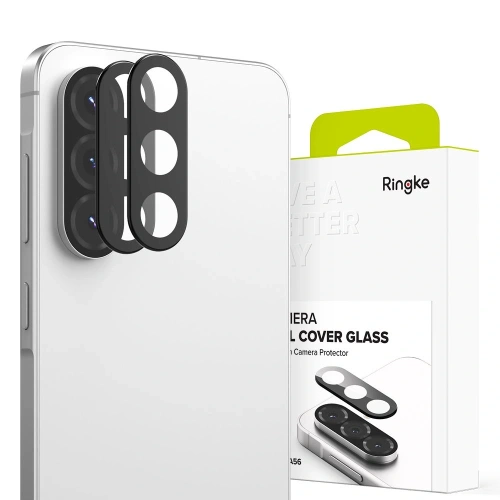Szkło hartowane na aparat Ringke Camera Protector Full Cover Samsung Galaxy A56 5G Black [2 PACK]