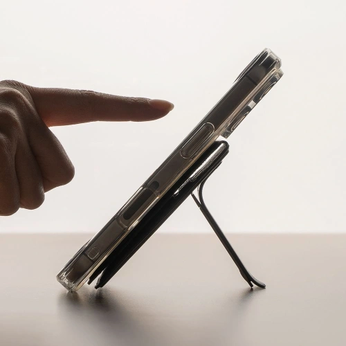 Uniwersalne magnetyczne etui na karty z podstawką Ringke Wallet Slide Grip MagSafe Universal Magnetic Card Holder Black