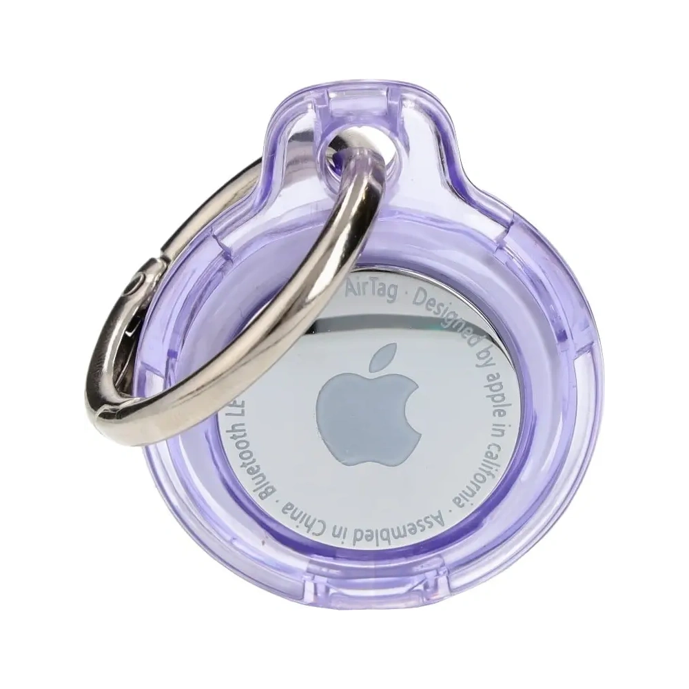 Hurtownia GSM - Bizon Case Locator Cheie Apple AirTag transparent-purpuriu - BIZ8751 - {ean13} - Hurt