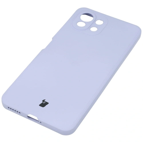 Etui Bizon Case Silicone do Xiaomi Mi 11 Lite / 5G / 5G NE jasnofioletowe