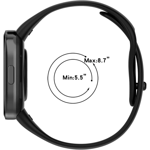 Pasek Bizon Strap Watch Dots do Xiaomi Redmi Watch 3 czarny