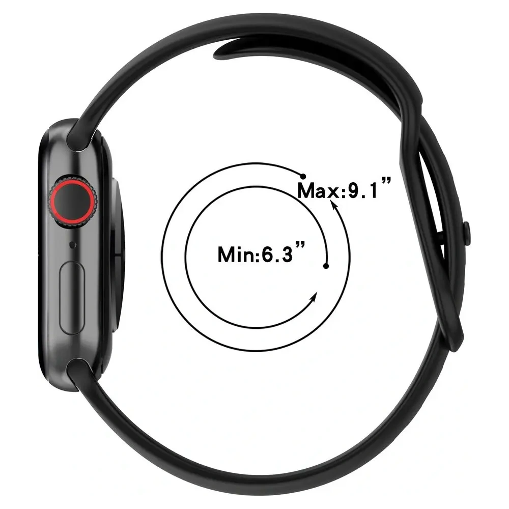Hurtownia GSM - Bizon Szíj Óra Szilikon S Apple Óra 44/45/46/49 mm fekete - BIZ8764 - {ean13} - Hurt