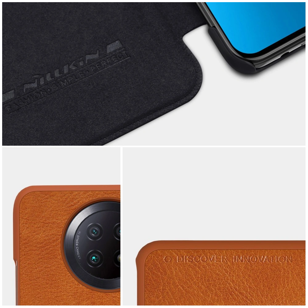 Hurtownia GSM - [OUTLET] Pouzdro Nillkin Qin Xiaomi Redmi Note 9T 5G hnědé - OT-855 - {ean13} - Hurt