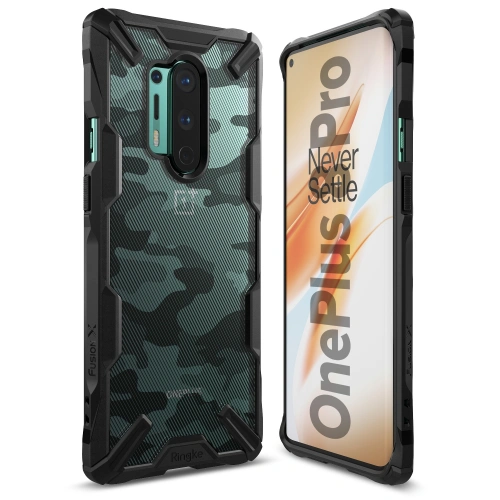Etui Ringke Fusion-X OnePlus 8 Pro Camo (Moro) Black