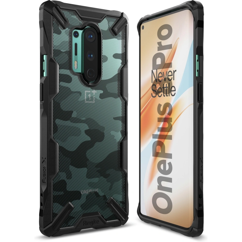Hurtownia GSM - Etui Ringke Fusion-X OnePlus 8 Pro Camo (Moro) Černé - RGK1183MOB - {ean13} - Hurt