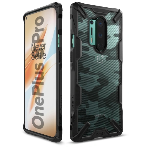 Etui Ringke Fusion-X OnePlus 8 Pro Camo (Moro) Black