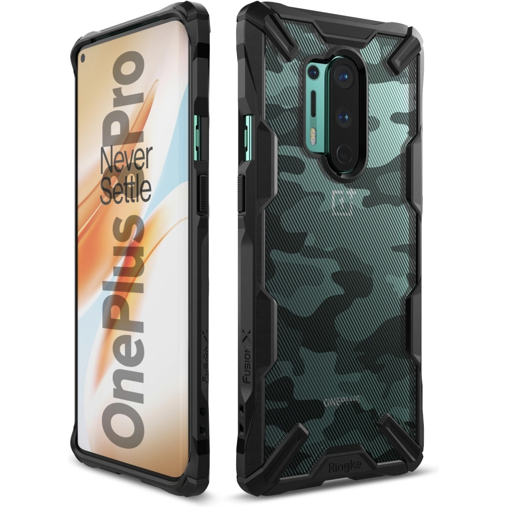Hurtownia GSM - Etui Ringke Fusion-X OnePlus 8 Pro Camo (Moro) Černé - RGK1183MOB - {ean13} - Hurt