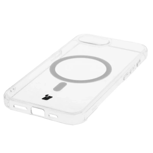 Etui z pierścieniem magnetycznym Bizon Case CrystalO Magnetic do Apple iPhone 16e przezroczyste