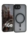 Bizon Case MatteO Magnetic Apple iPhone 16e translucid cu cadru negru