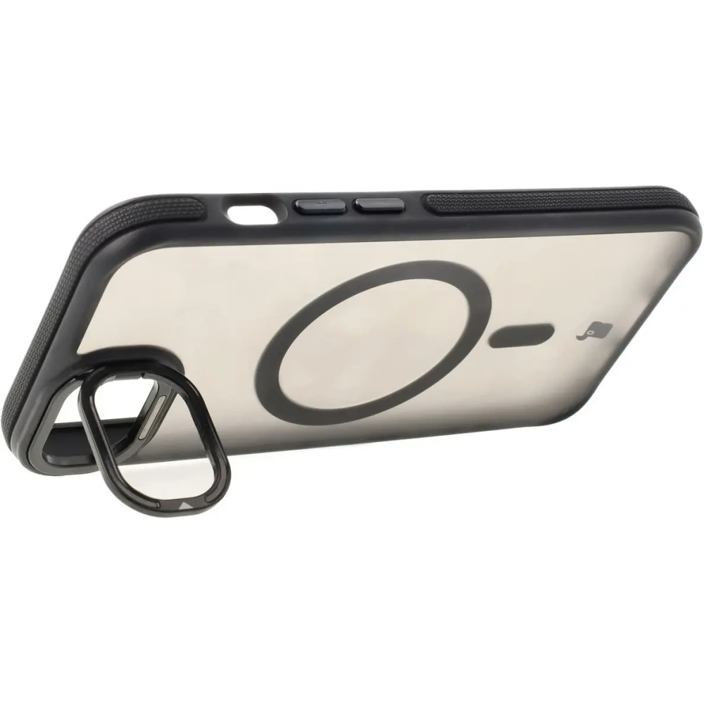 Hurtownia GSM - Bizon Case Eclipse Magnetic & Stand Apple iPhone 16e fumuriu cu un cadru negru - BIZ8771 - {ean13} - Hurt