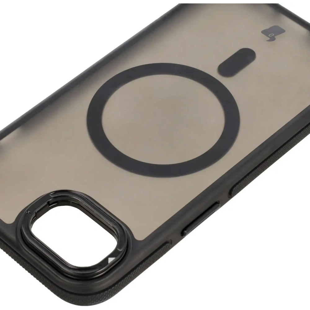Hurtownia GSM - Bizon Case Eclipse Magnetic & Stand Apple iPhone 16e fumuriu cu un cadru negru - BIZ8771 - {ean13} - Hurt