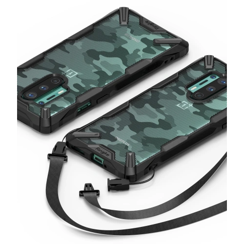 Etui Ringke Fusion-X OnePlus 8 Pro Camo (Moro) Black