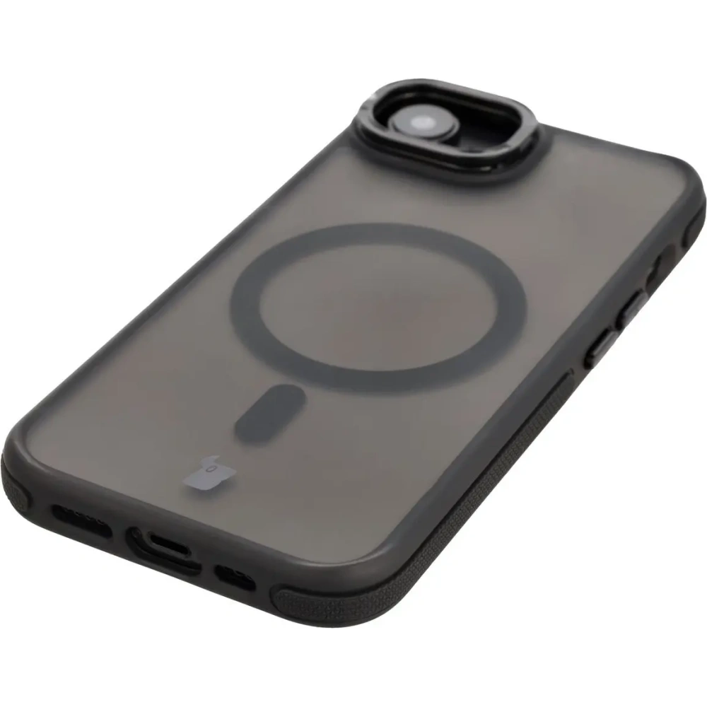 Hurtownia GSM - Bizon Case Eclipse Magnetic & Stand Apple iPhone 16e fumuriu cu un cadru negru - BIZ8771 - {ean13} - Hurt