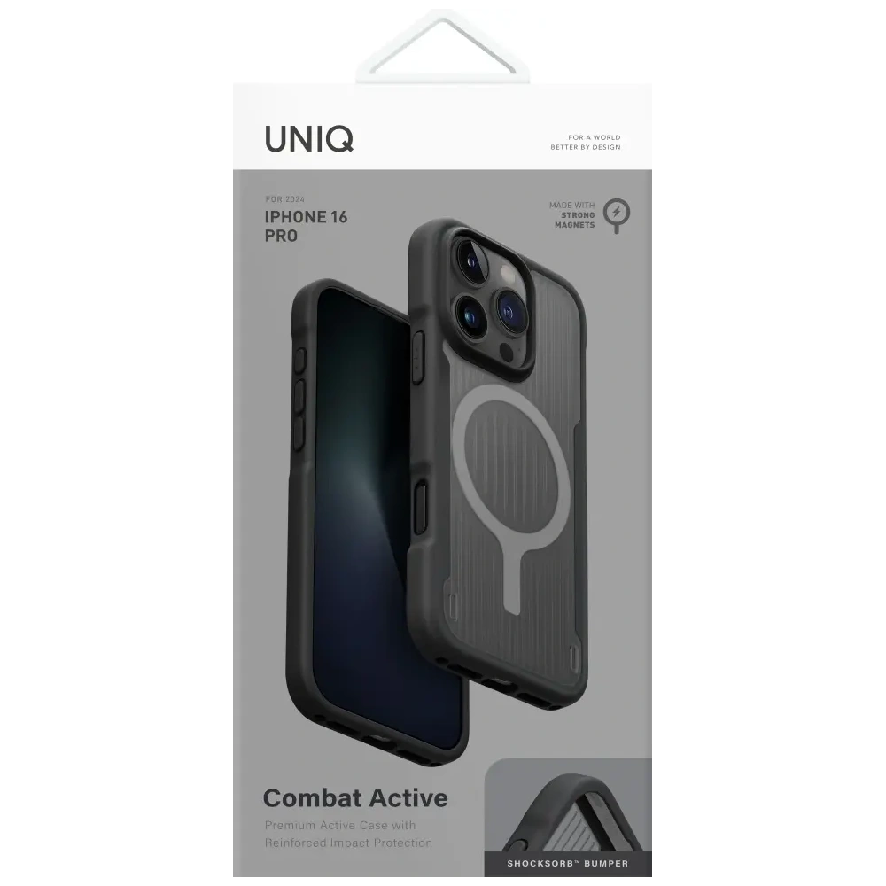 Hurtownia GSM - UNIQ Combat Active Apple iPhone 16 Pro Magclick nabíjení černé - UNIQ1471 - {ean13} - Hurt