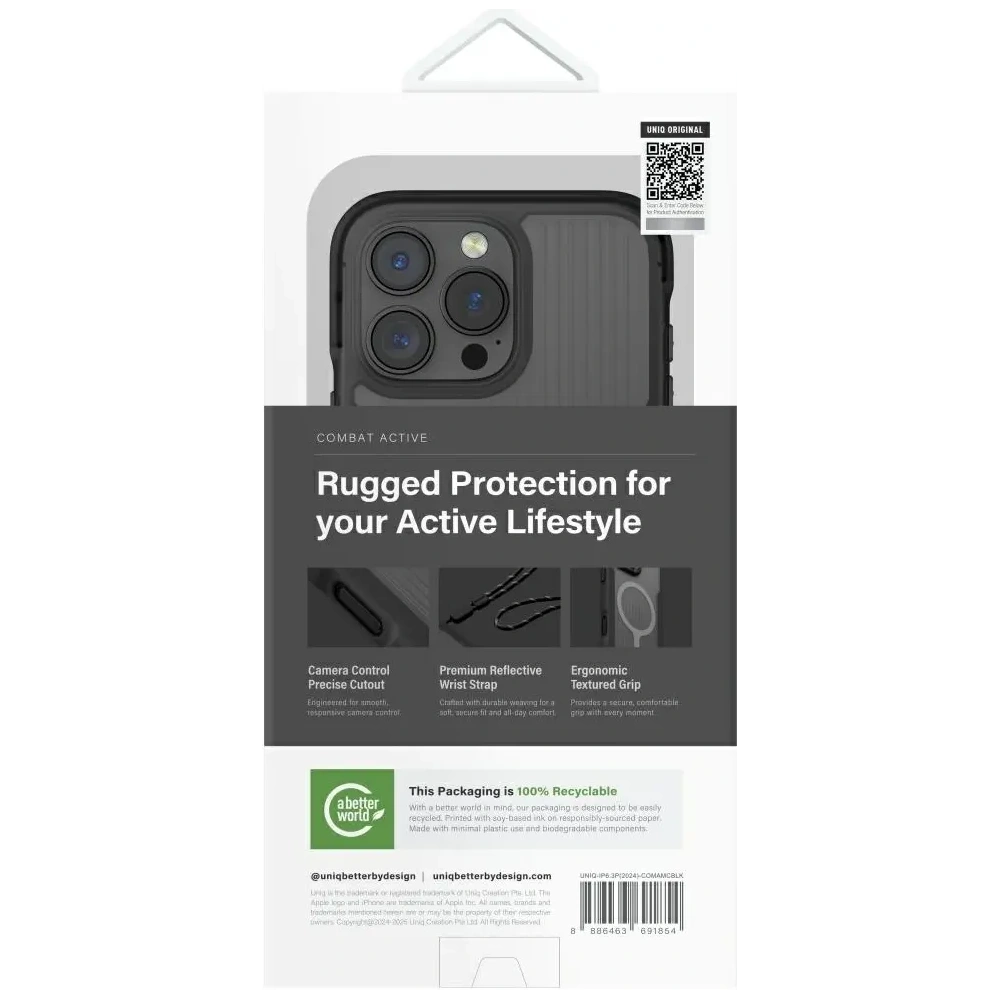 Hurtownia GSM - UNIQ Combat Active Apple iPhone 16 Pro Magclick nabíjení černé - UNIQ1471 - {ean13} - Hurt