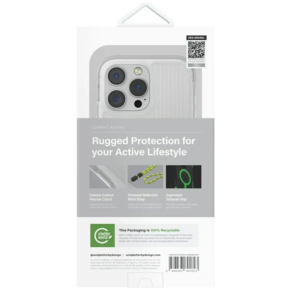 Hurtownia GSM - UNIQ Combat Active Apple iPhone 16 Pro Magclick Töltő lume fehér - UNIQ1472 - {ean13} - Hurt