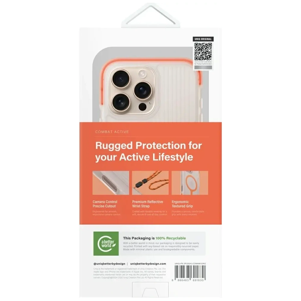 Wholesale UNIQ Combat Active Apple iPhone 16 Pro Magclick Charging orange - UNIQ1473 - {ean13} - Hurt