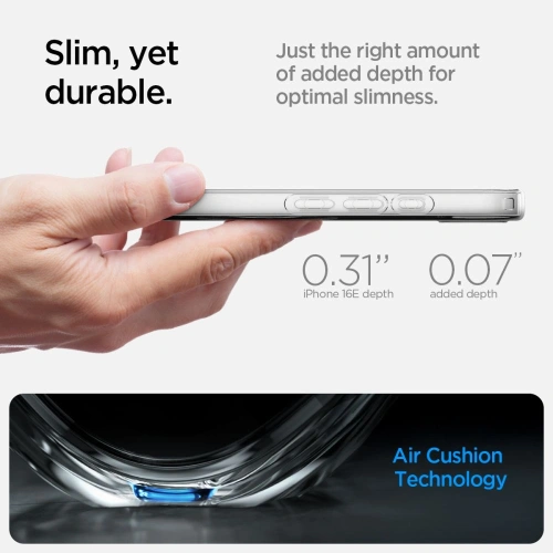 Etui Spigen Liquid Crystal Mag MagSafe Apple iPhone 16e Clear