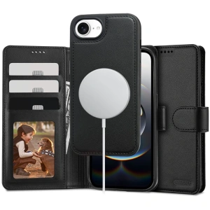 Etui z klapką Tech-Protect Wallet MagSafe Apple iPhone 16e Matte Black