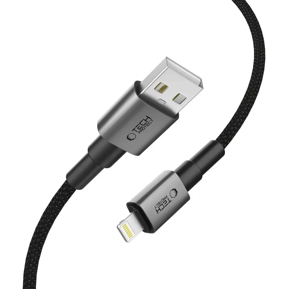 Hurtownia GSM - Tech-Protect Ultraboost DNA USB-A / Lightning Kabel 12W 2.4A 25cm Eisen Grau - THP3993 - {ean13} - Hurt