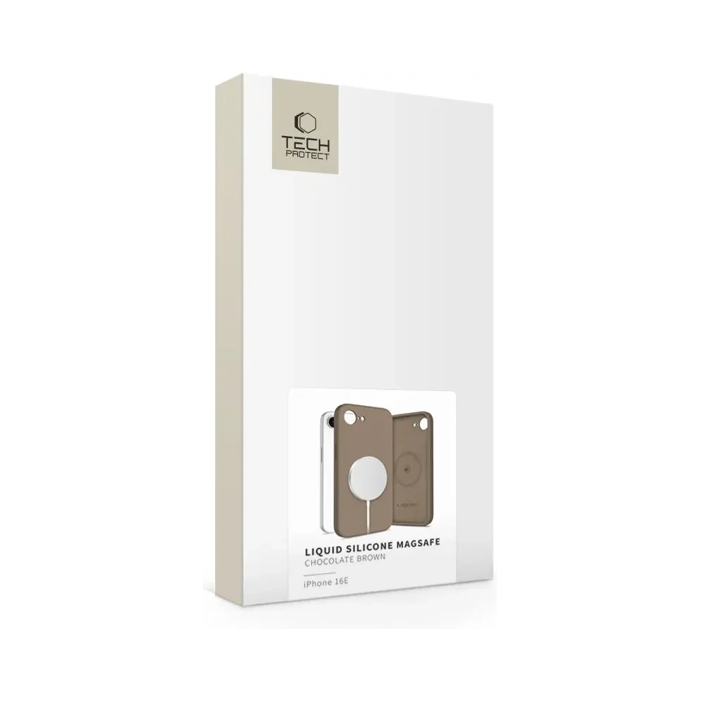 Wholesale Tech-Protect Liquid Silicone MagSafe Apple iPhone 16e Chocolate Brown - THP3996 - {ean13} - Hurt
