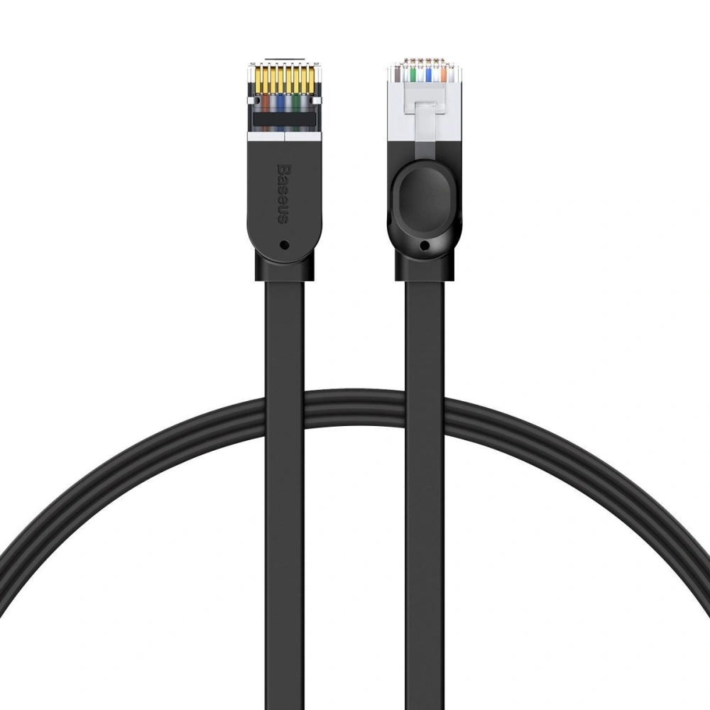 Hurtownia GSM - Flaches Netzwerkkabel Baseus High Speed, Ethernet RJ45, Gigabit, Cat.6, 3m (schwarz) - BSU1440BLK - {ean13} - Hurt