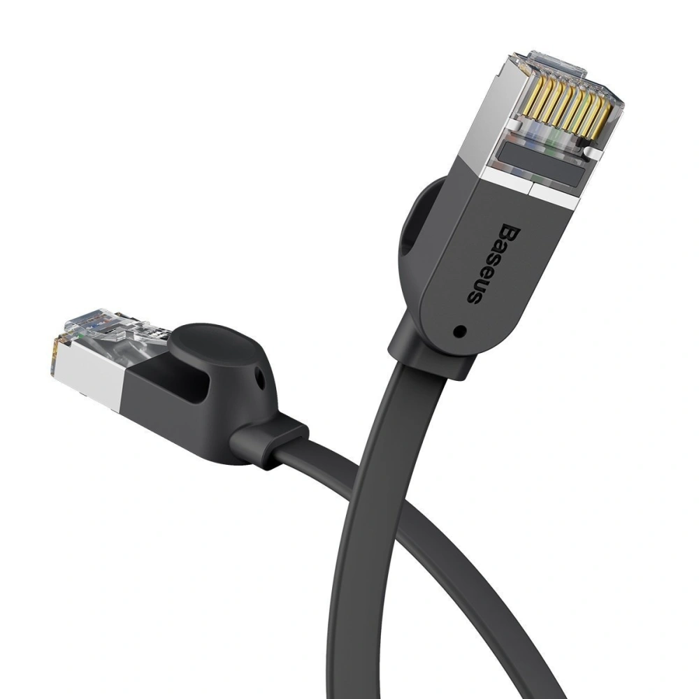 Hurtownia GSM - Flaches Netzwerkkabel Baseus High Speed, Ethernet RJ45, Gigabit, Cat.6, 3m (schwarz) - BSU1440BLK - {ean13} - Hurt