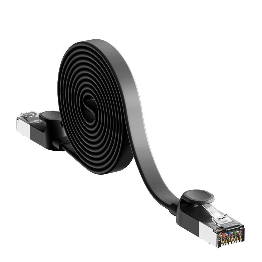 Hurtownia GSM - Flaches Netzwerkkabel Baseus High Speed, Ethernet RJ45, Gigabit, Cat.6, 3m (schwarz) - BSU1440BLK - {ean13} - Hurt