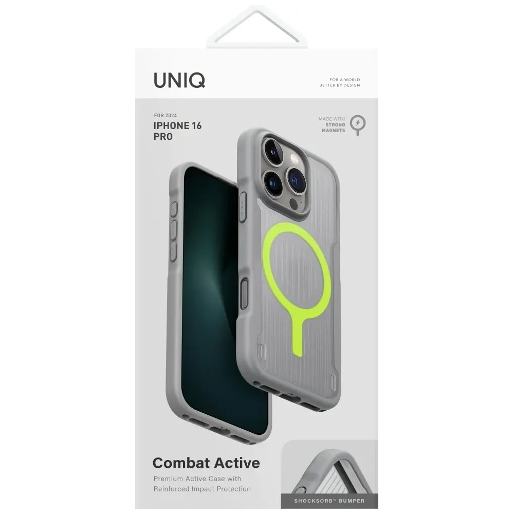 Hurtownia GSM - Etui UNIQ Combat Active do Apple iPhone 16 Pro Magclick Charging szary - UNIQ1474 - {ean13} - Hurt