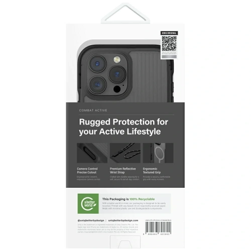 Etui UNIQ Combat Active do Apple iPhone 16 Pro Max Magclick Charging czarny