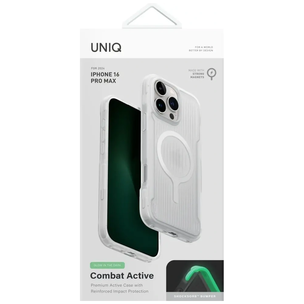 Hurtownia GSM - UNIQ Combat Active Apple iPhone 16 Pro Max Magclick Töltés lume fehér - UNIQ1476 - {ean13} - Hurt